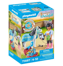 Playmobil Horses of Waterfall Set mit Mädchen, Pferd und 27 Teilen für Kinder von 4 bis 10 Jahren.