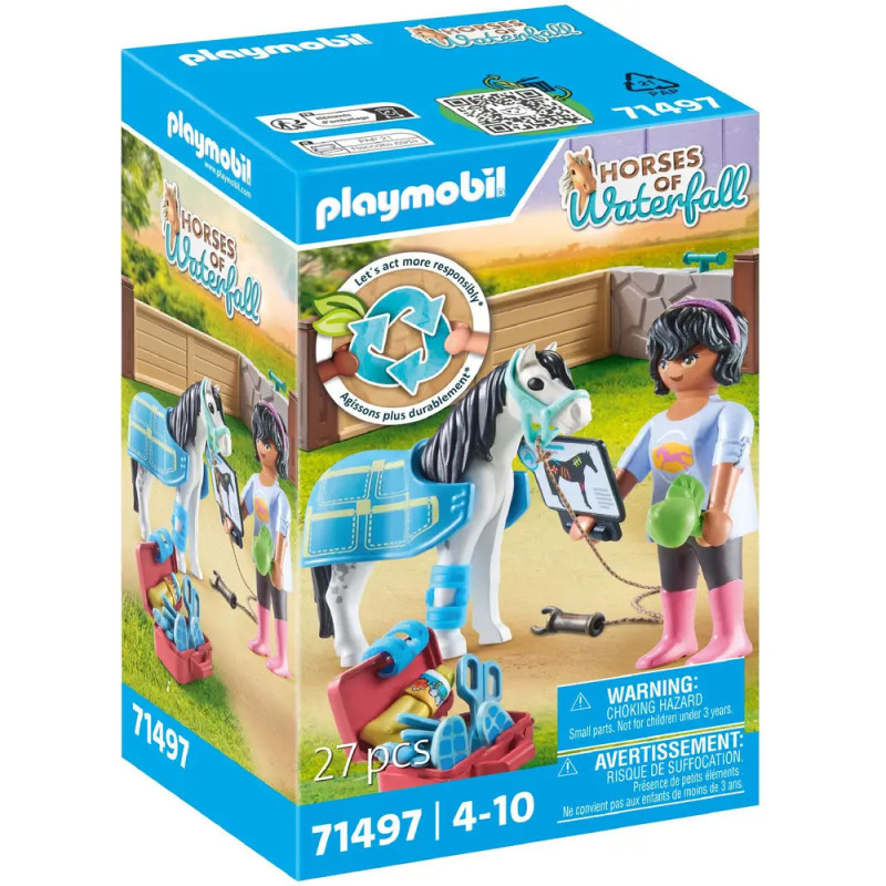 Playmobil Horses of Waterfall Set mit Mädchen, Pferd und 27 Teilen für Kinder von 4 bis 10 Jahren. Playmobil Horses of Waterfall Set mit Mädchen, Pferd und 27 Teilen für Kinder von 4 bis 10 Jahren.