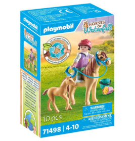 PLAYMOBIL 71498 Kind mit Pony und Fohlen