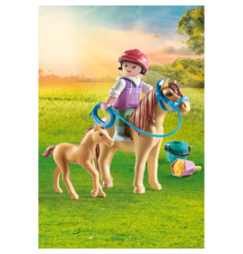 PLAYMOBIL 71498 Kind mit Pony und Fohlen