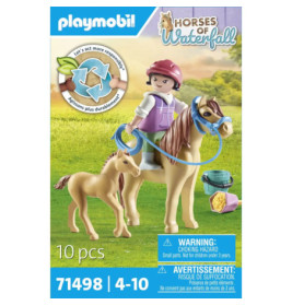 PLAYMOBIL 71498 Kind mit Pony und Fohlen