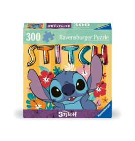 Ravensburger Puzzle 13399, 300 Teile: Motiv Stitch mit Blumen und verspieltem Hintergrund.