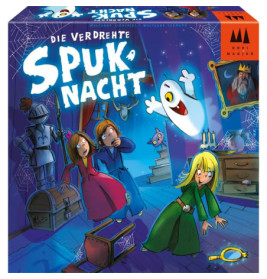 Box von Die Verdrehte Spuknacht mit Kindern, einem Geist und Spukobjekten in einem Spukzimmer.