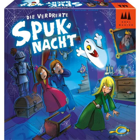 Box von Die Verdrehte Spuknacht mit Kindern, einem Geist und Spukobjekten in einem Spukzimmer.
