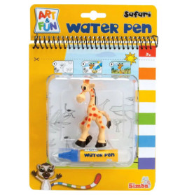 Safari-Wasserstift-Set mit Giraffenfigur und blauem Stift in farbenfroher Verpackung.