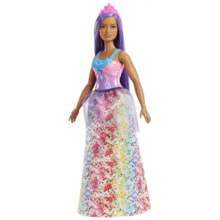 Mattel HGR17 Barbie Dreamtopia Prinzessinnen-Puppe (kurvig, brünettes Haar), ab 3 Jahren