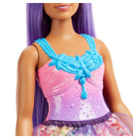 Mattel HGR17 Barbie Dreamtopia Prinzessinnen-Puppe (kurvig, brünettes Haar), ab 3 Jahren