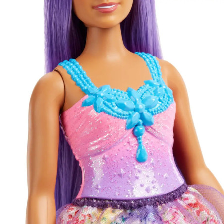 Mattel HGR17 Barbie Dreamtopia Prinzessinnen-Puppe (kurvig, brünettes Haar), ab 3 Jahren