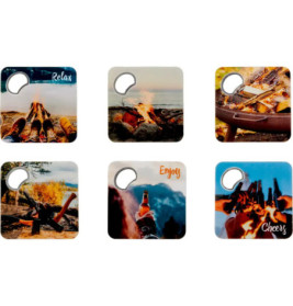 Untersetzer m.Flaschenöffner HOPFENHEBEL - Urban&Gray, sortiert (1 Stück)