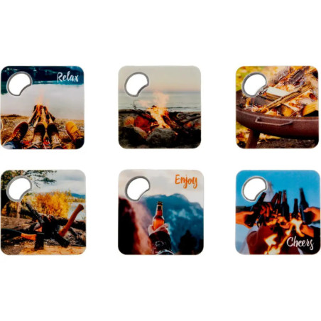 Untersetzer m.Flaschenöffner HOPFENHEBEL - Urban&Gray, sortiert (1 Stück)