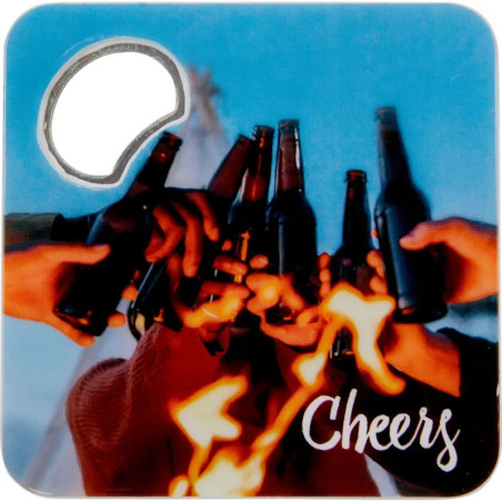 Untersetzer m.Flaschenöffner HOPFENHEBEL - Urban&Gray, sortiert (1 Stück)