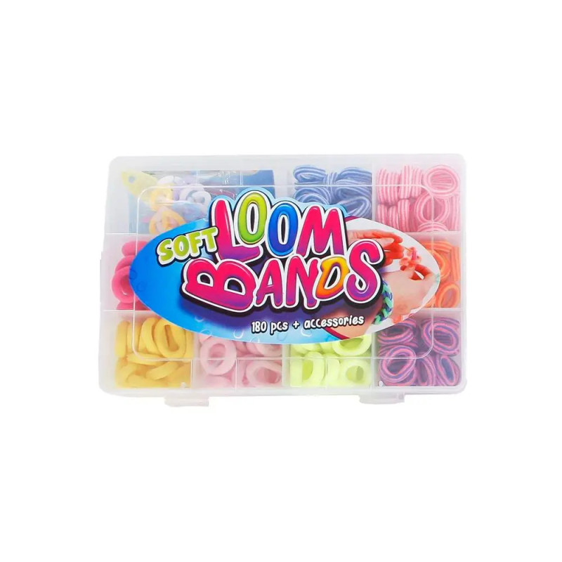 Soft Loom Bands 180 Bänder 15 Clips