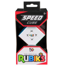 Rubiks Speed Cube in Verpackung mit Aufschrift Speed Cube und The Official Rubiks, geeignet ab 8 Jahren.