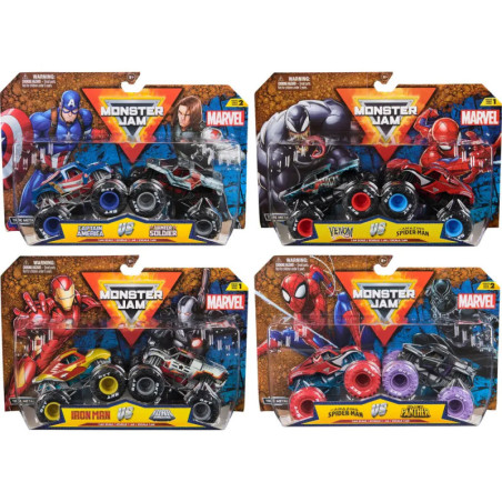 MNJ Monster Jam 2-Pack 1:64 M arvel MNJ Monster Jam 2-Pack 1:64 M arvel