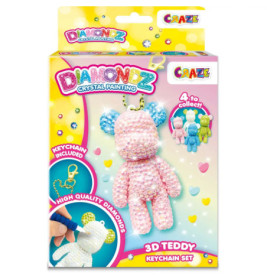 DIAMONDZ Teddybär Schlüsselanh änger zum Selberbasteln