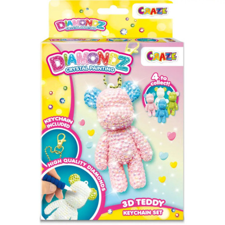DIAMONDZ Teddybär Schlüsselanh änger zum Selberbasteln
