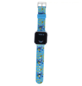 Accutime LED-Kinderuhr Lilo & Stitch (blau), Stitch Digitaluhr mit LED-Anzeige für Uhrzeit und Datum