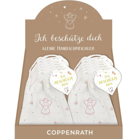 Ich beschütze dich - Porzellan-Handschmeichler Herz m. Engel