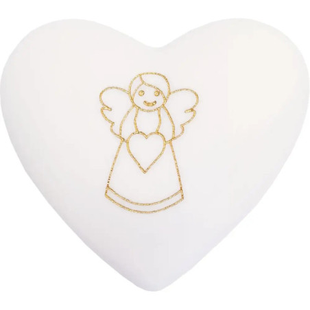 Ich beschütze dich - Porzellan-Handschmeichler Herz m. Engel