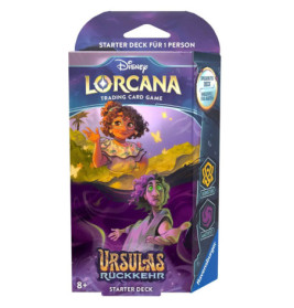 Disney Lorcana Ursulas Rückkehr Starterdeck-Box mit zwei illustrierten Charakteren.