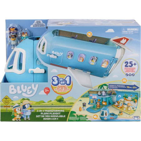 Moose Toys BLUEY HOLIDAY 3in1 Set Airplane, Boat Hotel