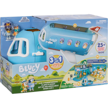 Moose Toys BLUEY HOLIDAY 3in1 Set Airplane, Boat Hotel