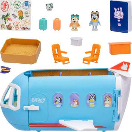 Moose Toys BLUEY HOLIDAY 3in1 Set Airplane, Boat Hotel