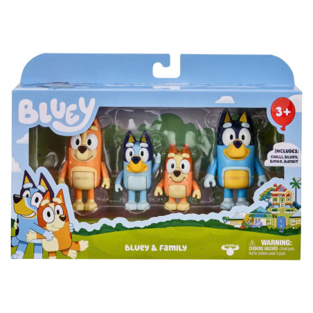 mooseToys BLUEY Figuren 4er pack - Familie