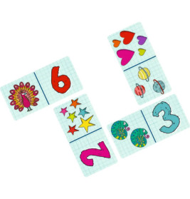 Buntes Zahlen-Domino - Bunte Geschenke