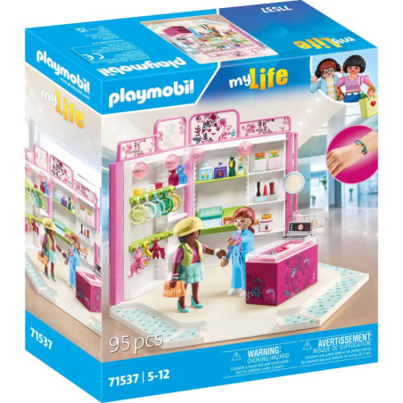 Playmobil Mein Leben Set: Spielzeugladen-Szene mit 2 Figuren und Zubehör, für Kinder von 5-12 Jahren, 95 Teile.