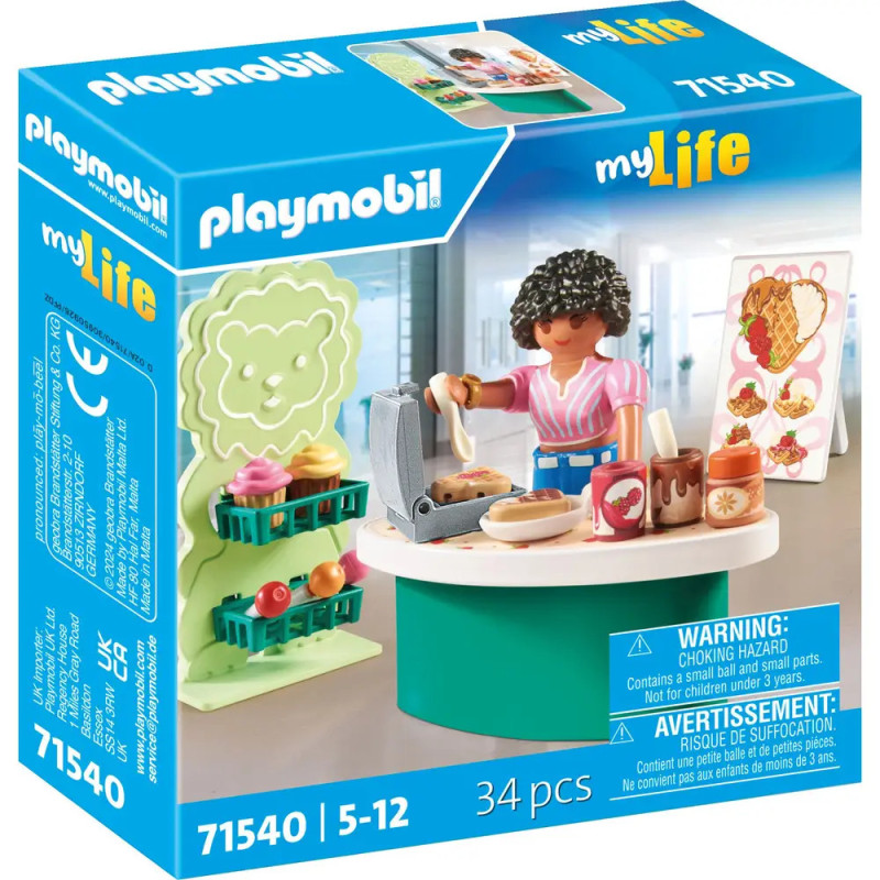 Playmobil myLife Set: Bäckerei-Szene mit Figur, Backwaren und insgesamt 34 Teilen.