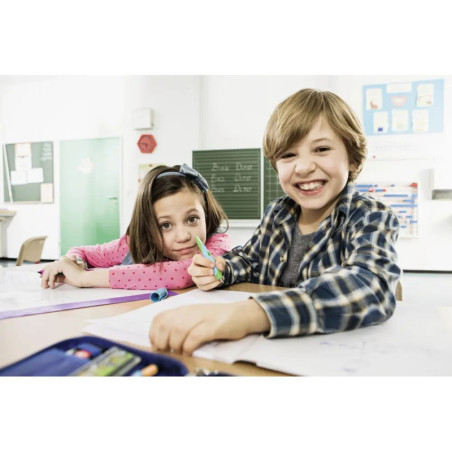 Ergonomischer Schulfüller für Linkshänder mit Anfänger-Feder A - STABILO EASYbirdy in mitternachtsbl