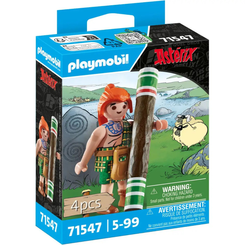 Playmobil Asterix-Set mit keltischer Figur und Hund am See, geeignet für Kinder von 5 bis 99 Jahren.