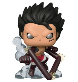 Funko Pop Figur eines Anime-Charakters mit stachligem schwarzen Haar, Narbe und großen Armen in Actionpose.
