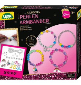 Lena Perlenarmband-Set Einhorn, mit bunten Perlen, Charms und Band. Geeignet ab 8 Jahren.