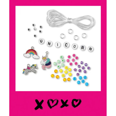 Perlen Armbänder Unicorn, Faltschachtel