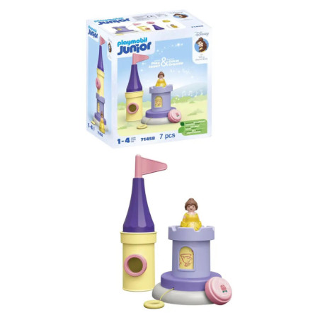 PLAYMOBIL 71458 1.2.3 & Disney: Belles Spielturm mit Melodie