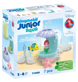 Playmobil Junior Aqua Disney Princess Ariel Spielset mit Ariel, Fabius und einer Muschelrutsche auf der Verpackung.