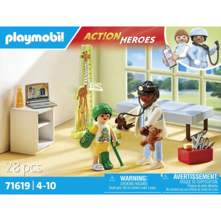 PLAYMOBIL 71619 Kinderarzt mit Teddybär