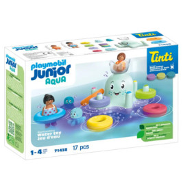 Playmobil Junior Aqua Wasserspielzeug mit Schwimmringen, Tieren und Figuren für Kinder von 1-4 Jahren.