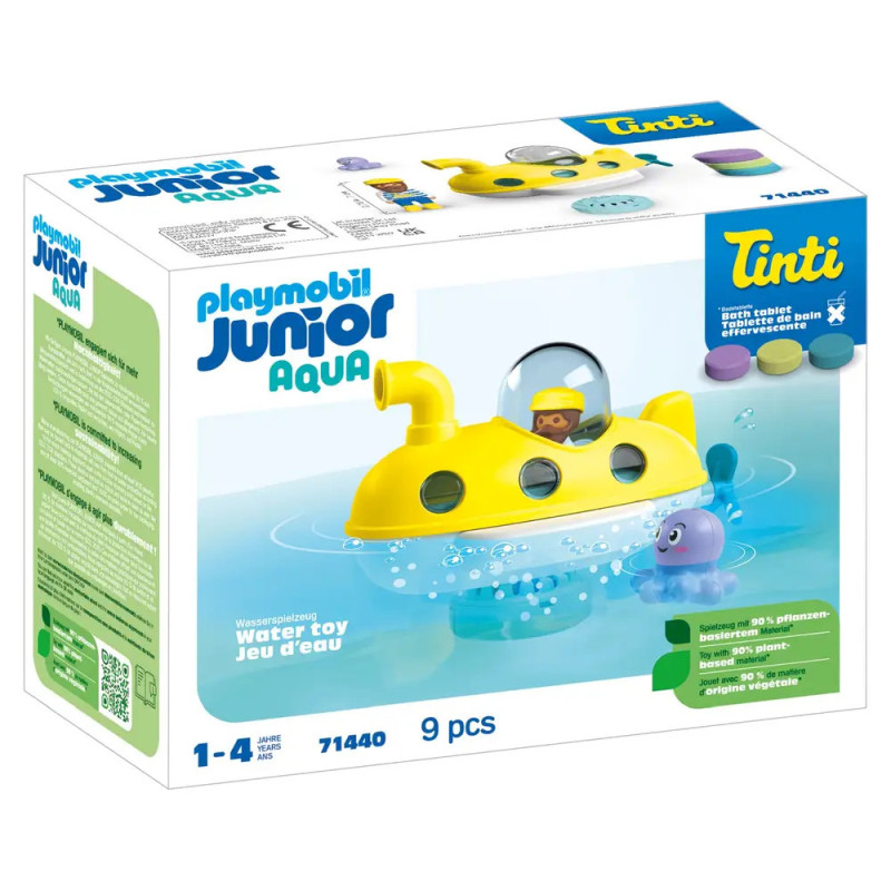 Playmobil Junior Aqua Spielbox mit gelbem U-Boot und lila Wal, Wasserspielzeug für Kinder von 1-4 Jahren. Playmobil Junior Aqua Spielbox mit gelbem U-Boot und lila Wal, Wasserspielzeug für Kinder von 1-4 Jahren.