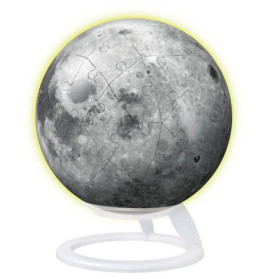 Ravensburger 11586 Puzzle Puzzle-Ball Der Mond - Glow-in-the-Dark 3D 72 Teile