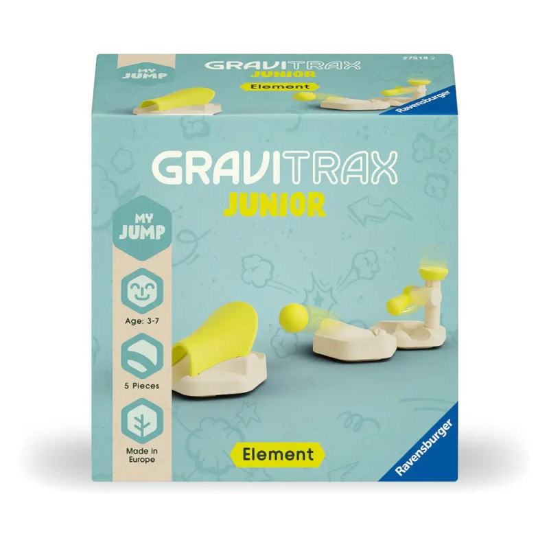GraviTrax Junior Element-Box mit gelben Sprungteilen, für Kinder von 3-7 Jahren, von Ravensburger. GraviTrax Junior Element-Box mit gelben Sprungteilen, für Kinder von 3-7 Jahren, von Ravensburger.