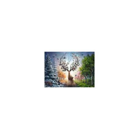 Ravensburger 12001088 Puzzle Der magische Hirsch und die vier Jahreszeiten  1000 Teile