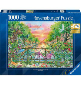 Ravensburger 12001089 Puzzle Verträumte Fahrräder in Amsterdam 1000 Teile