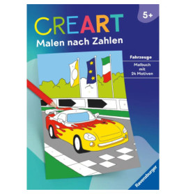 Ravensburger 48886 CreArt Malen nach Zahlen ab 5: Fahrzeuge Kreativität