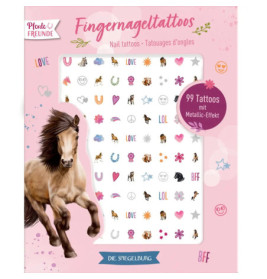 Fingernageltattoos - Pferdefreunde