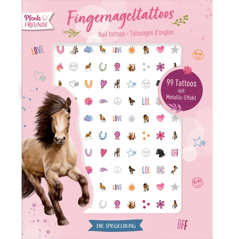 Fingernageltattoos - Pferdefreunde