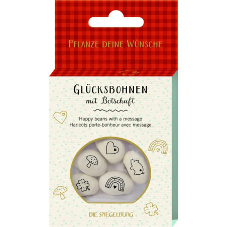Geprägte Saatbohnen Pflanze d. Wünsche - Viel Glück