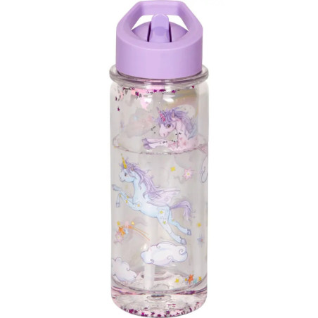 Glitzer-Trinkflasche (ca.0,3 l) - Einhorn